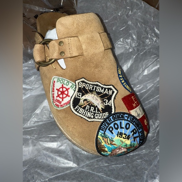 Polo by Ralph Lauren Tan Sandals with Patches - Picture 1 of 4